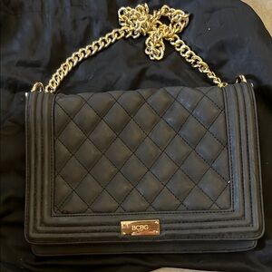 BCBG Black Quilted Chain Shoulder Bag
